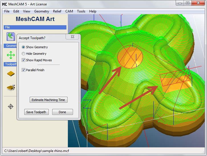 Toolpath with Keepout Regions