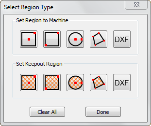 New Set Machine Region Window