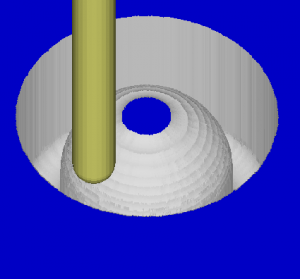 Cutviewer simulation of a waterline path