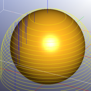 Waterline toolpath in MeshCAM